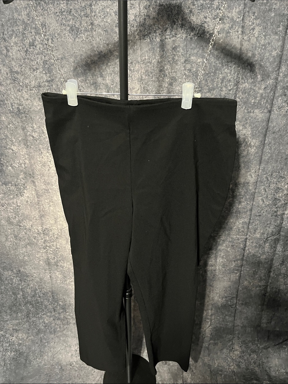 Talbots Black Pull-On Cropped Trousers